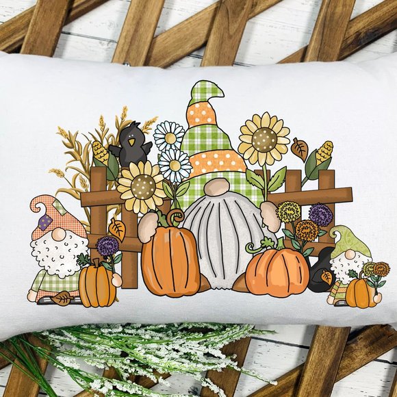 Hand Crafted Other - FALL and Halloween - Gnome Theme Pillow Case set of 2.